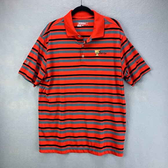 Nike Golf Polo Shirt Mens Large Red Dri Fit Tour Performance Presidents Cup - Picture 1 of 15